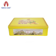 Tinplate Easy Open Lid Lectangle Metal Box Food Tin Can